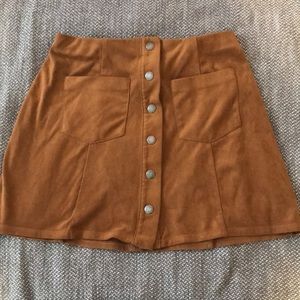 Suede skirt
